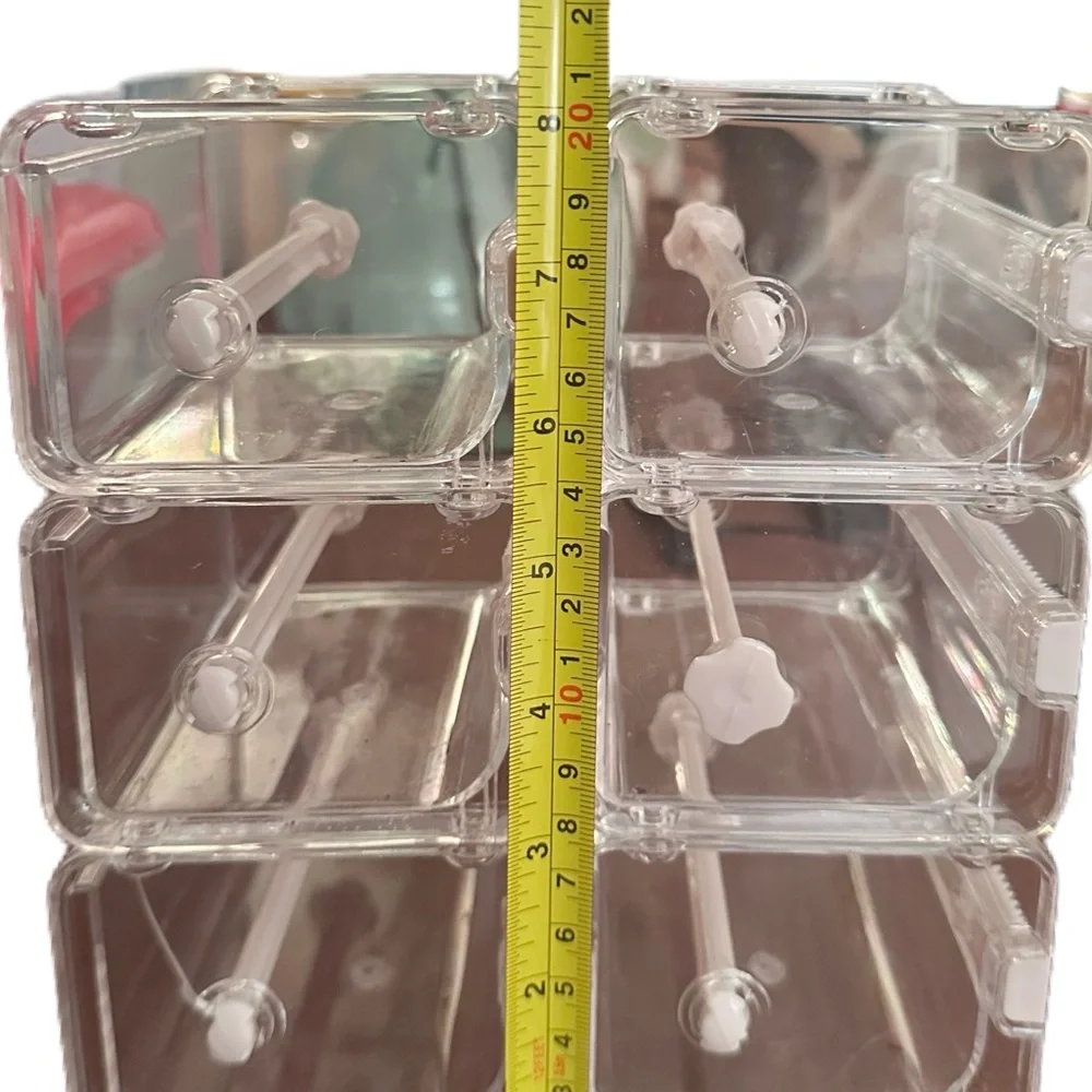 Acrylic Washi Tape Organizer Stackable Clear Desk Stackable Storage Bins